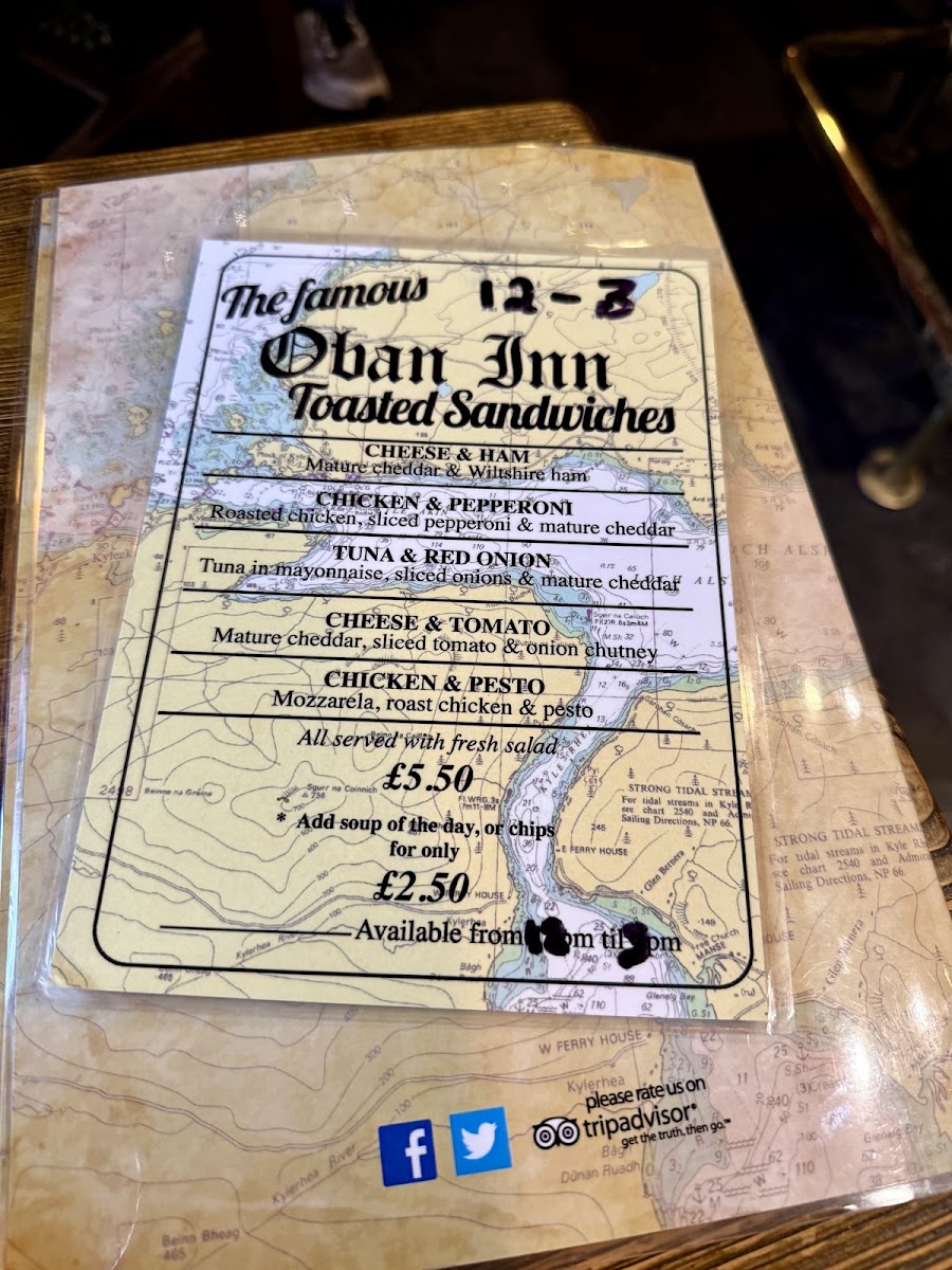 The Oban Inn Menu - Image 3