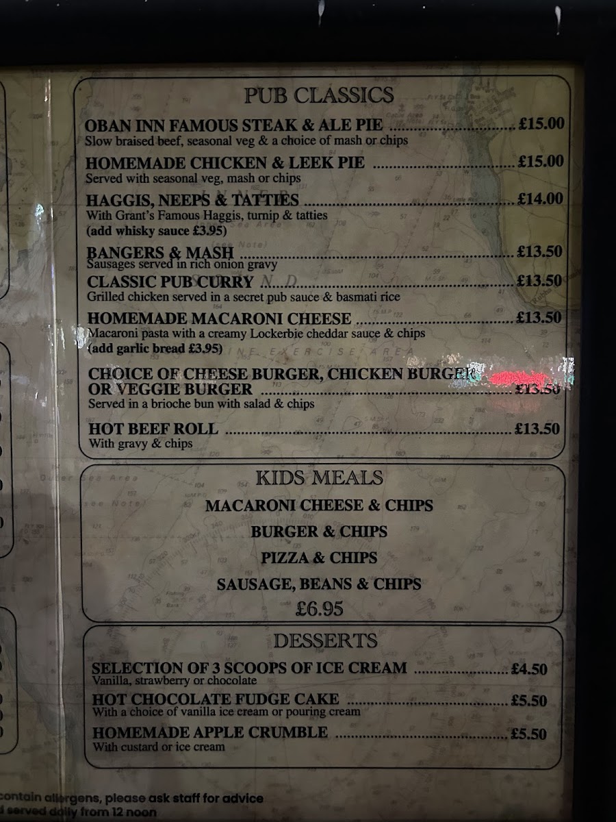 The Oban Inn Menu - Image 5